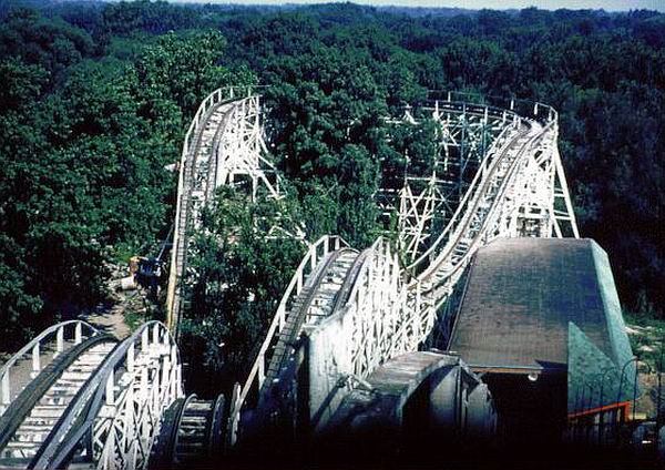 Edgewater Park - Coaster Back Turn From Leo Pike (newer photo)